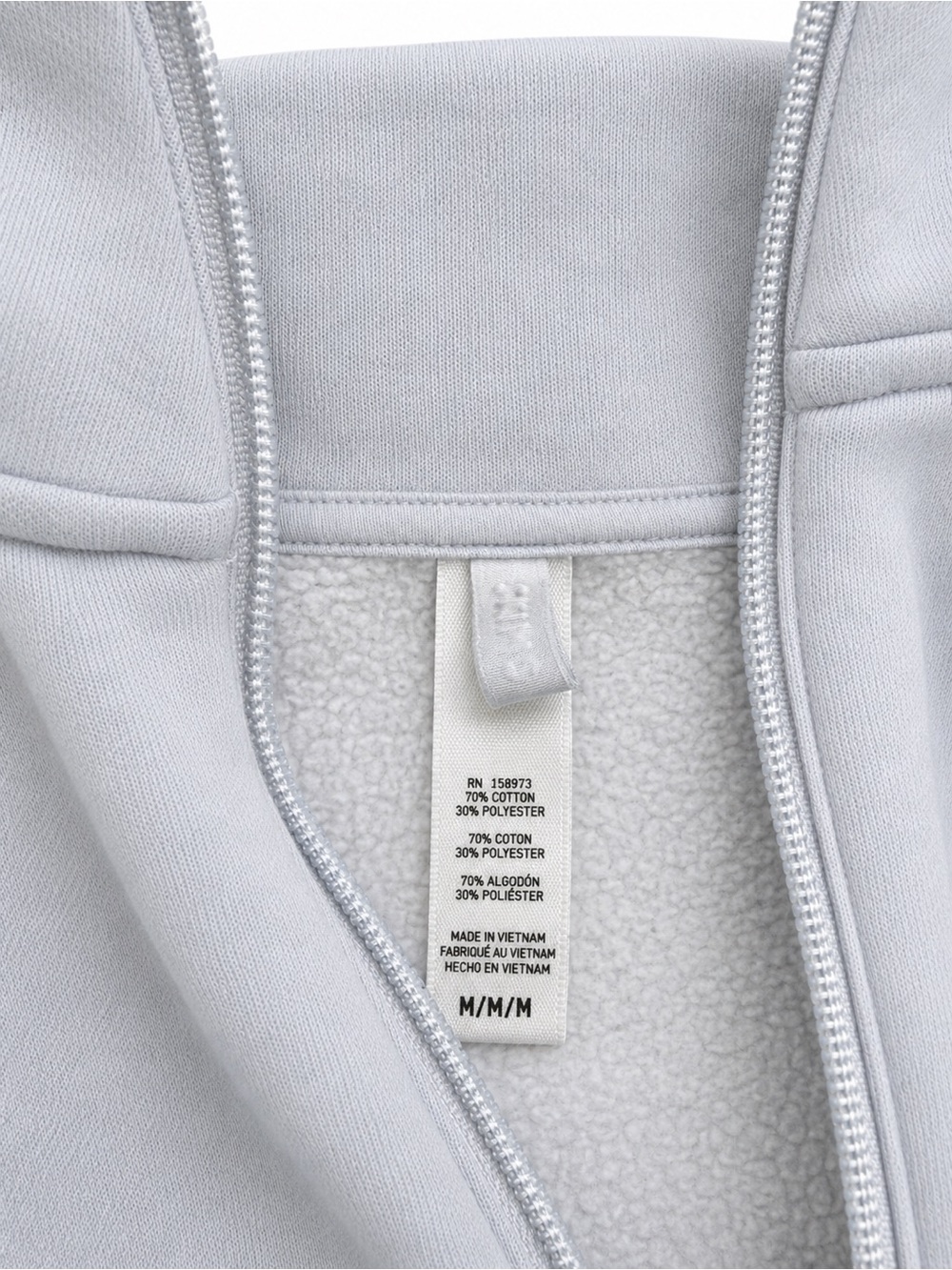 SKIMS Pale Blue Cropped Half-Zip Sweatshirt - Picture 3 of 3